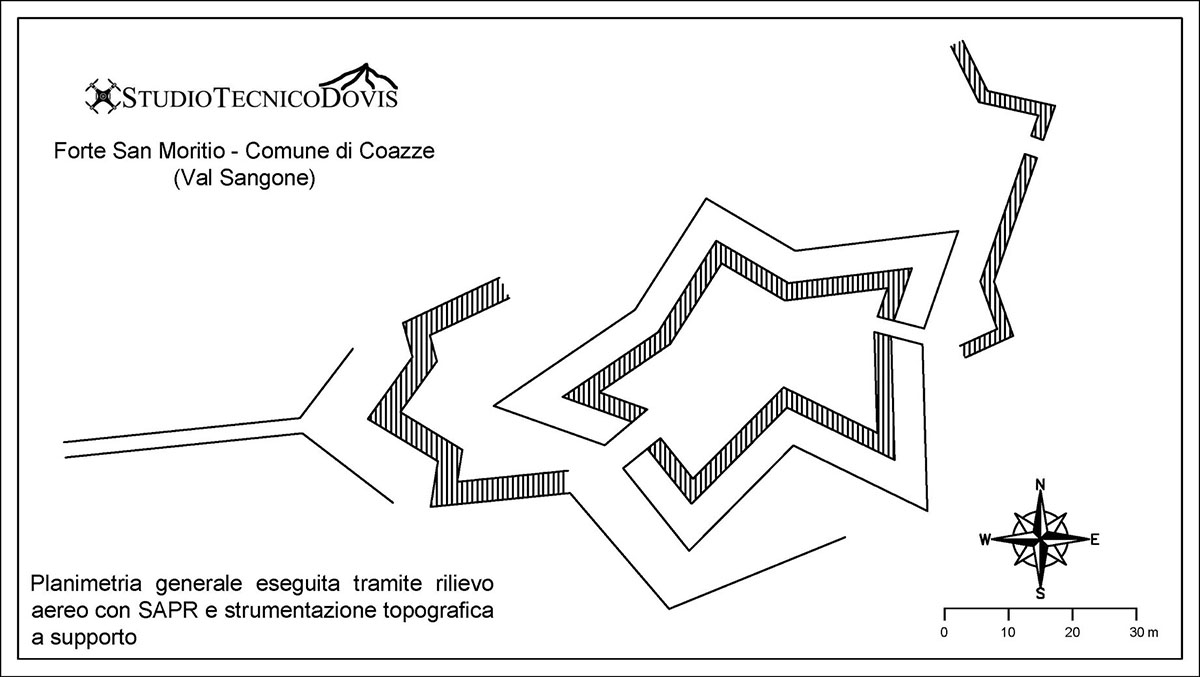 Rilievo in scala del Forte di San Moritio (Studio Tecnico Dovis)